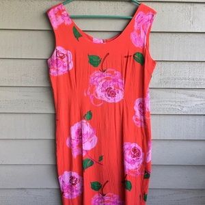 Jams World Floral Crinkle Gauze Tank Dress